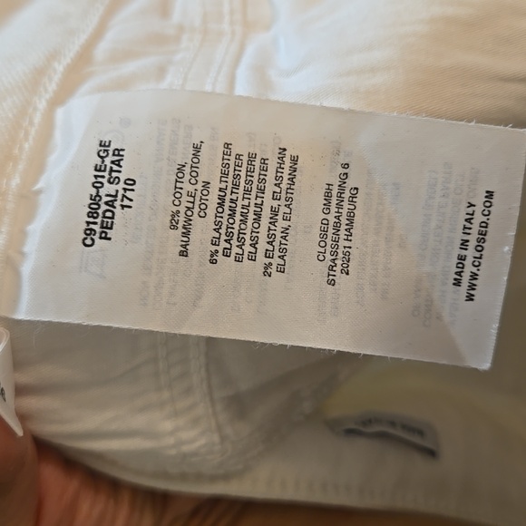 Closed Women's White Pedal Star Denim Jeans sz 26 - Picture 6 of 13